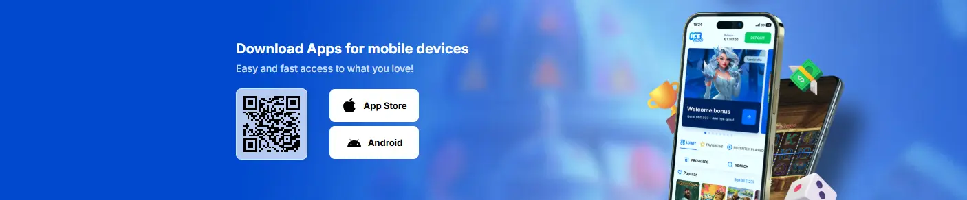 Lejupielādēt mobilo lietotni Ice Casino Android un iOS ierīcēm