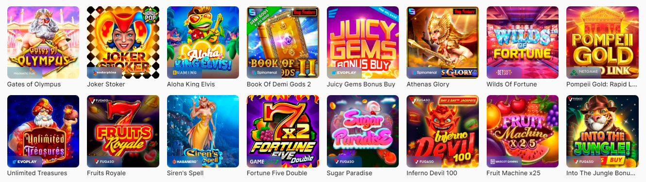 Ice Casino games and providers